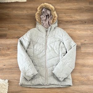 GAP Light Gray Puffer Coat
